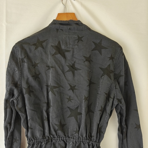 Rails Trey Jacket in Charcoal Oversized Stars Linen Blend Zip Button Size Small - Picture 14 of 14